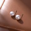 Premium Pink Pearl Stud Earrings Women'S Light Luxury Niche Design Earrings Temperament Ear Buckles Gentle And Elegant Earrings