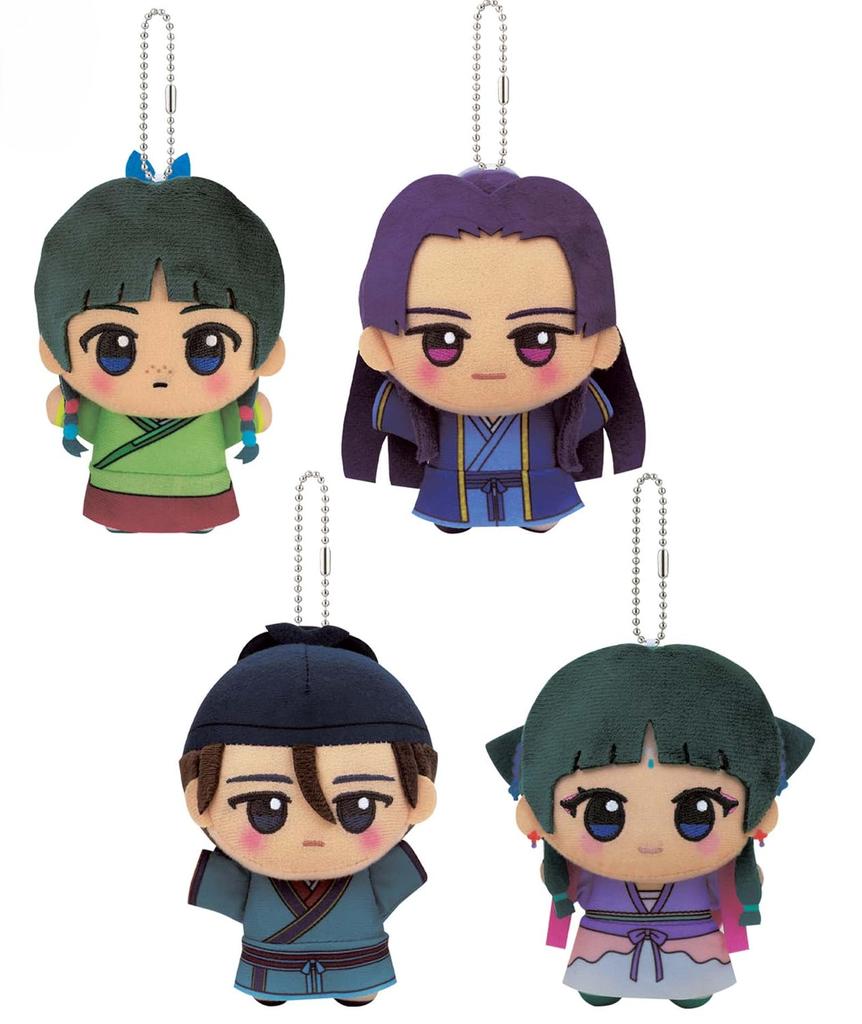 The Monologue Chibi Gurumi Plush Toy 11cm of Pharmacist's Approx. (Set 4 Maomao, Jinshi, Gaoshun, Getsusei)