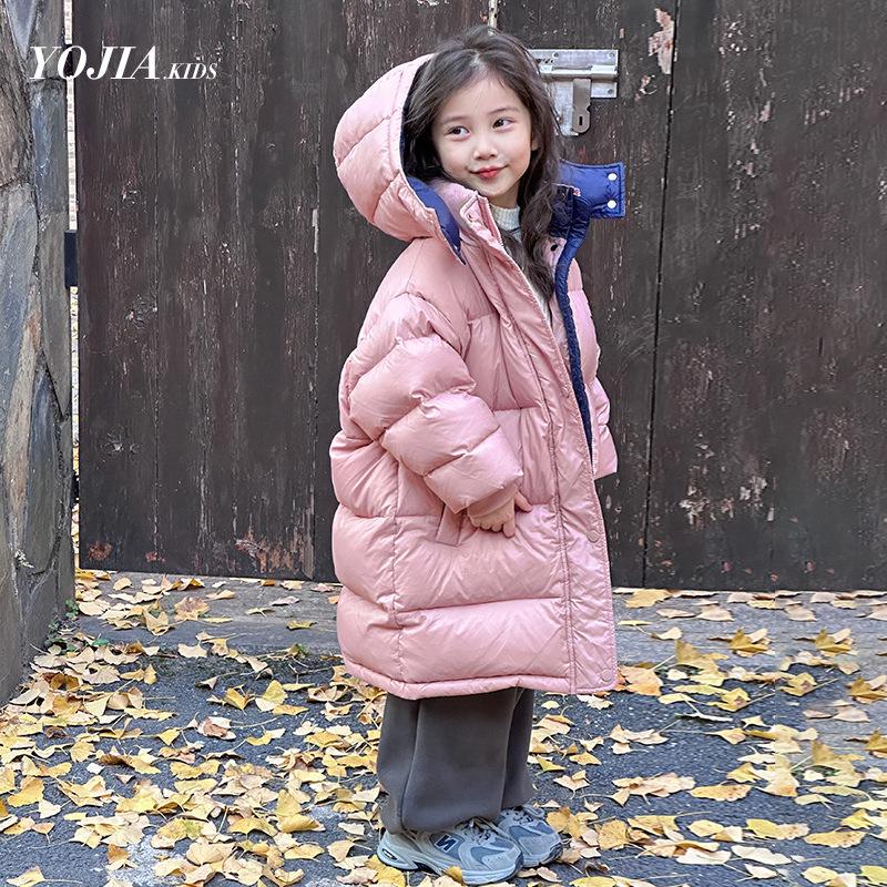 2023 Winter Mädchen Lange Daunenjacke: Modisch, Warm und Wasserabweisend