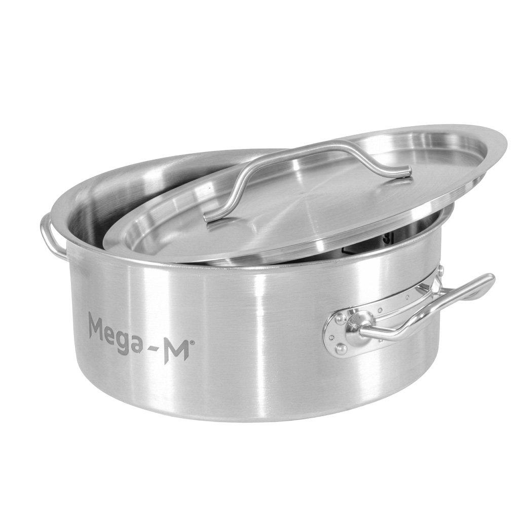 Low Catering Pot With Lid Mega-M Standard 5L Dia. 25 Cm X H 11 Cm N