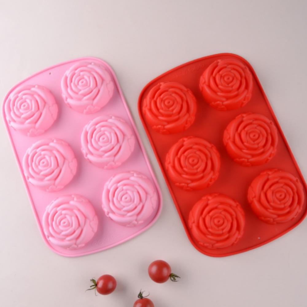 3D Rose Flower Silicone Mold Soap Mould Valentine's Day DIY Cake Chocolate Fondant Sugar Molds Baking Tools Handmade Craft