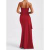 Spring Sweet & Spicy Style Irregular Strapless Collarless Dress Elegant Women's Casual Dress