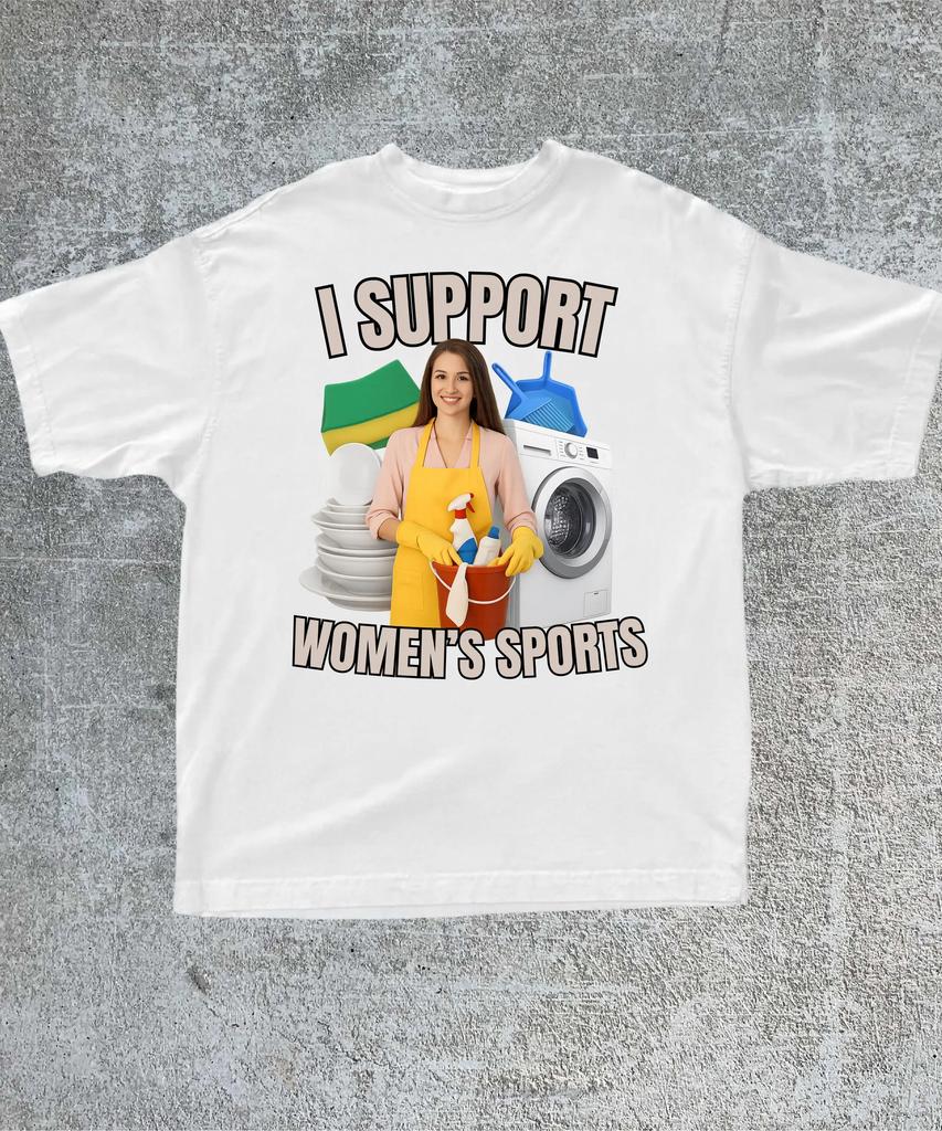 Unisex Ich unterstütze WoUnisexs Sport T-Shirt Unisex WoUnisex Oversize Tee Streetwear Lässig Kurzarm Lustig Sarkastischer Humor Gen Z Humor