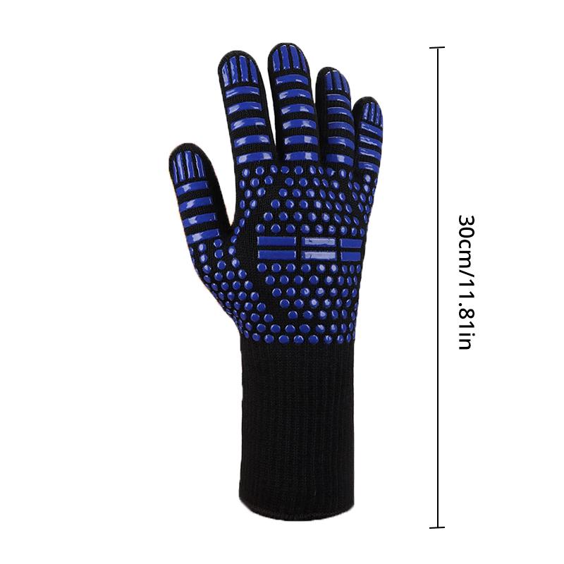 

1 шт. термостойкие перчатки для духовки - устойчивые к порезам, нескользящие силиконовые перчатки для барбекю на кухне, гриле, кемпинге и для приготовления пищи синий