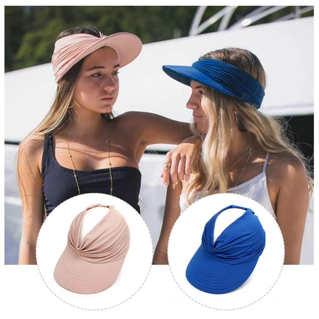 Women's Beach Sun Hat Spring Summer Sun Hat Women's Outdoor Sports Empty Top Hat