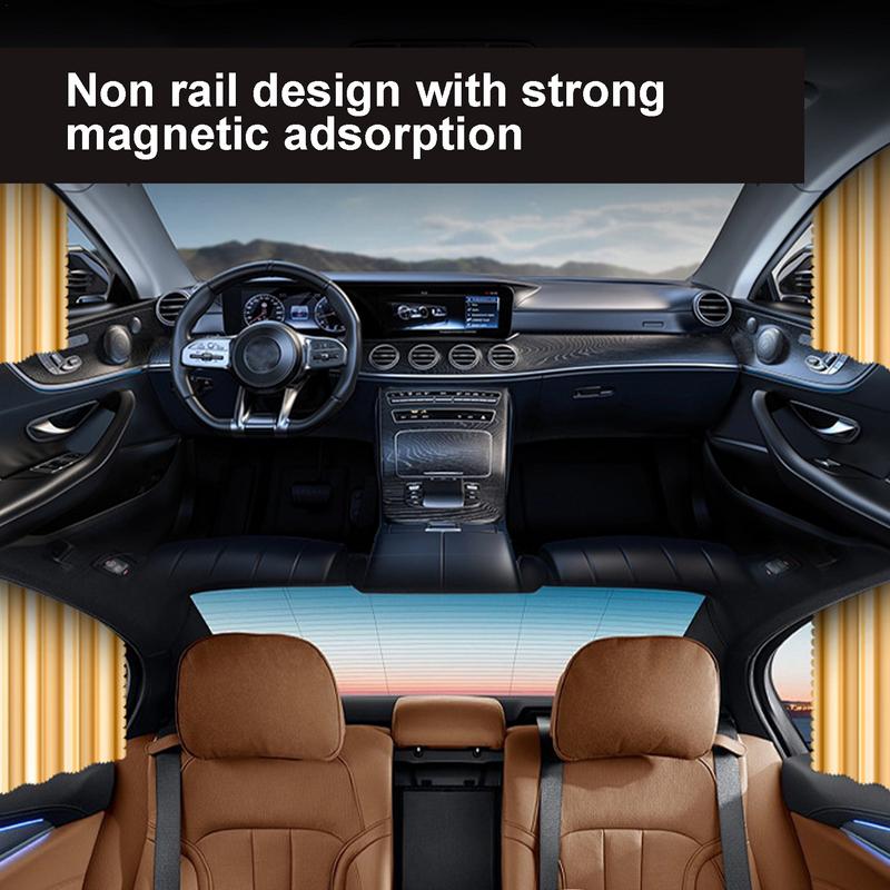 

Car Magnetic Drape 4pcs Magnetic Sun Shades For Cars Side Window Summer Automotive Window Drapes To Block Strong Sunlight And