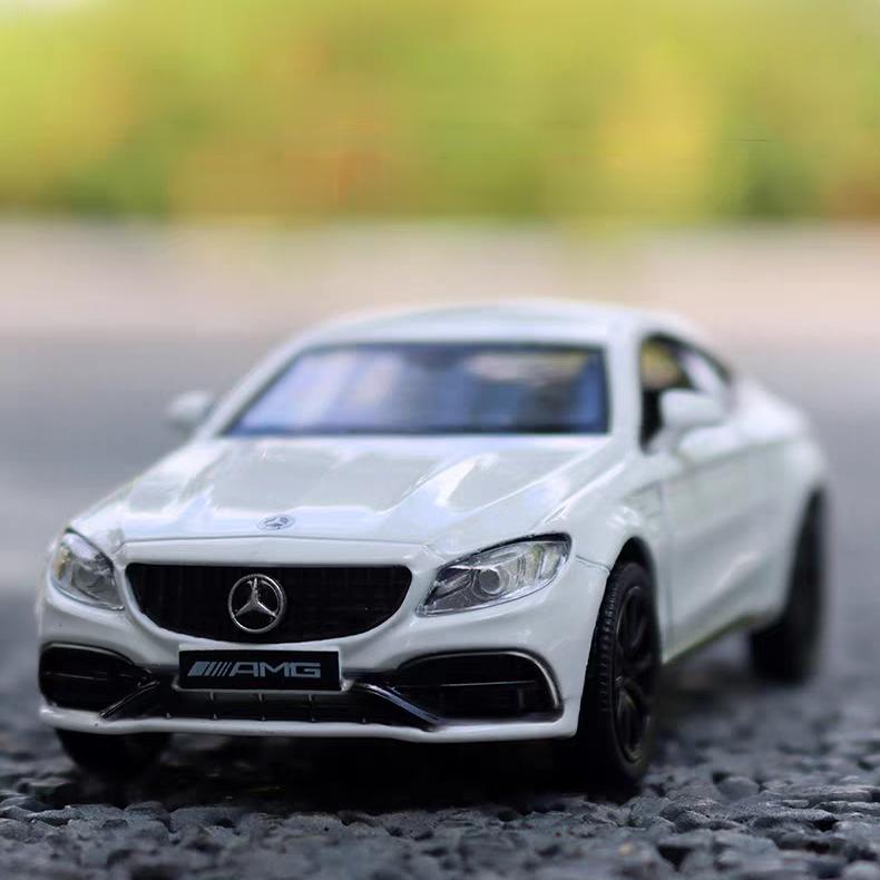 Mercedes Benz C63s AMG Coupe 5 Inch Metal Car Simulation Diecast & Toy Vehicle RMZ City 1:36 Alloy Model Gifts For Children