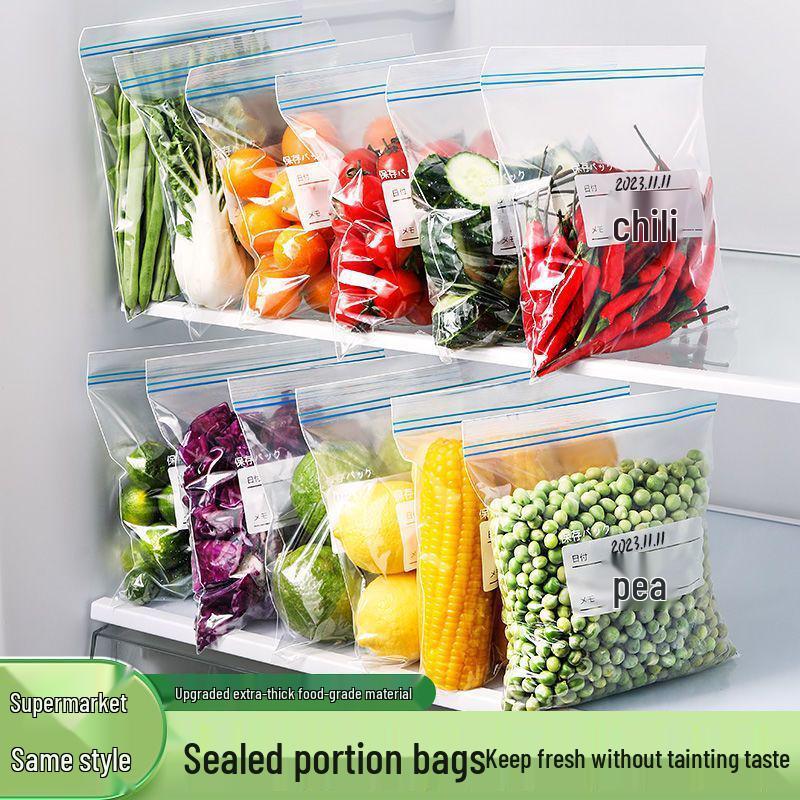 Verdickte, lebensmittelechte, selbstversiegelnde Beutel für die Aufbewahrung im Kühlschrank & zum Einfrieren