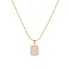 Gold Plated Stainless Steel Coconut Tree Enamel Pendant Necklace for Women