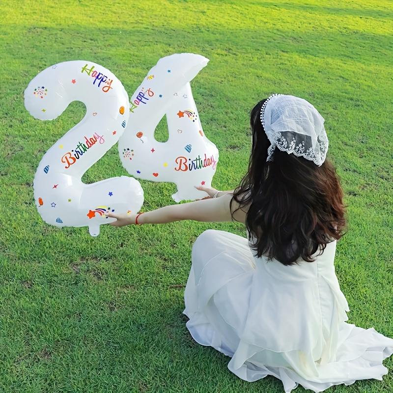 10 Birthday Number Balloons, 32 Inches High, Firmly Pressed Edges, Suitable for Party Decoration, Making Every Year Exciting
