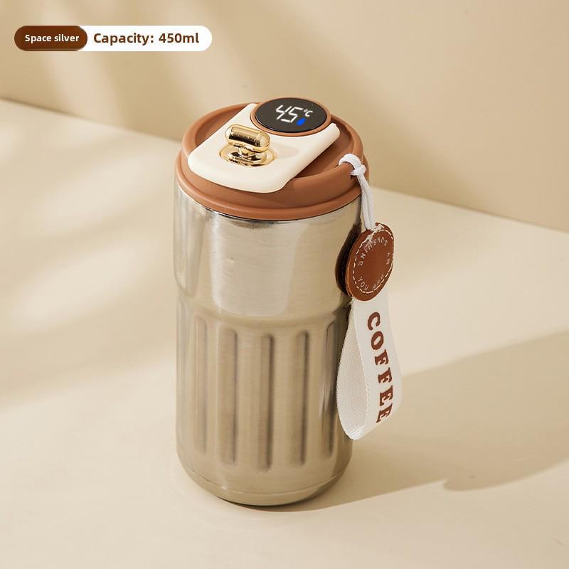 

«Дорогий портативний термос із нержавіючої сталі 316 із розумним дисплеєм температури для чоловіків і жінок» 450ml