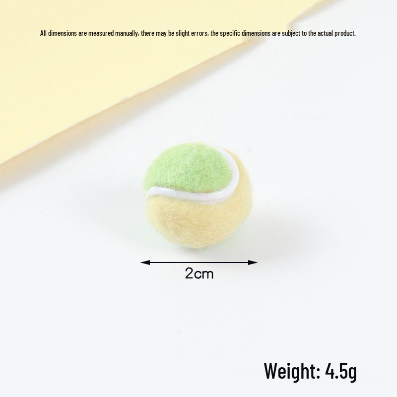 Hot-Selling Tennis Keychain Pendant: Simulation Tennis Toy Photography Prop