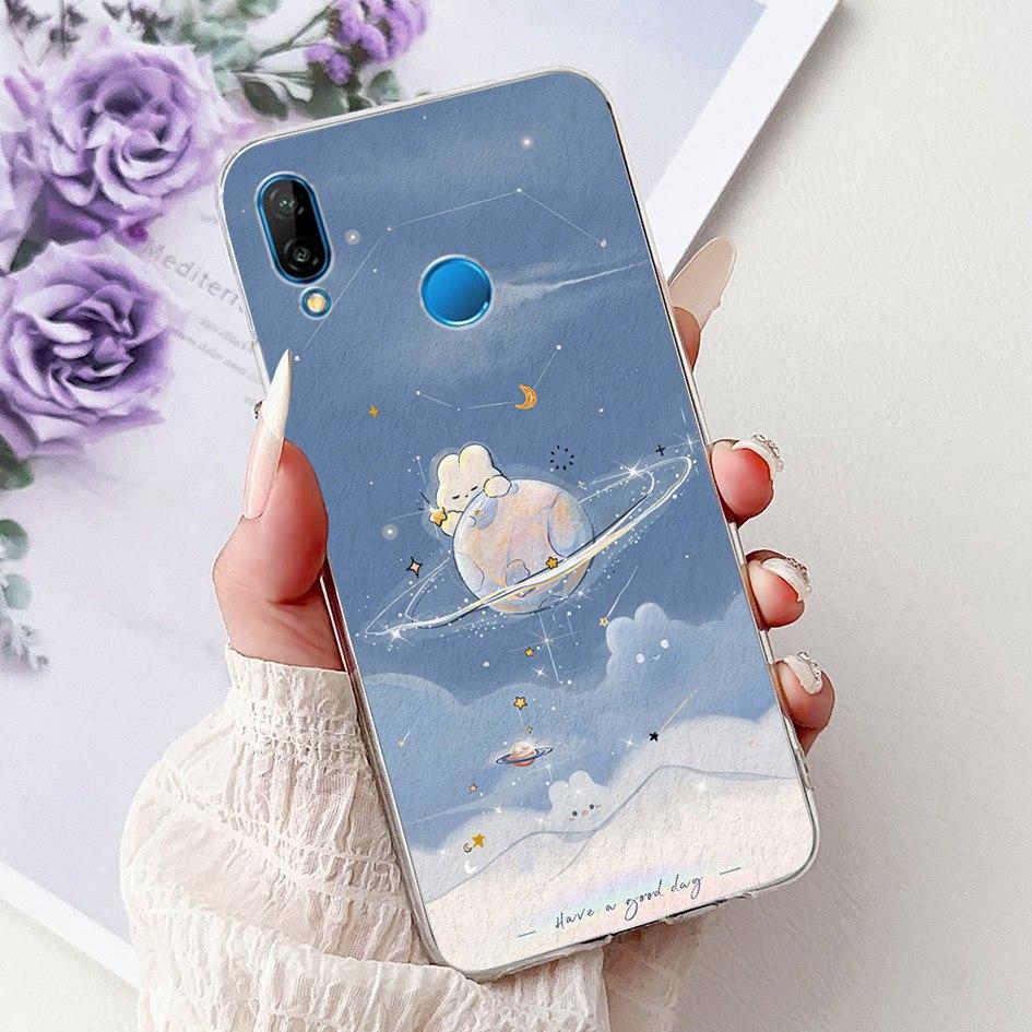 Case For Huawei P20 Lite Cover ANE-LX1 ANE-LX2 ANE-LX3 New Fashion Butterfly Soft Silicon Cover For Huawei P20Lite Nova 3e Funda