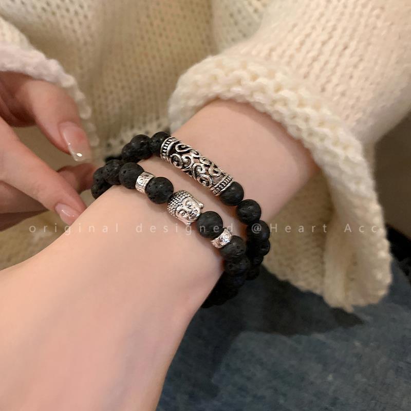 Retro-Ethno-Stil, das gleiche hohle Rohr-Ellenbogen-Armband, Nischen-Design-Gefühl, Guochao-Schmuck, einfaches vielseitiges Paar-Armband