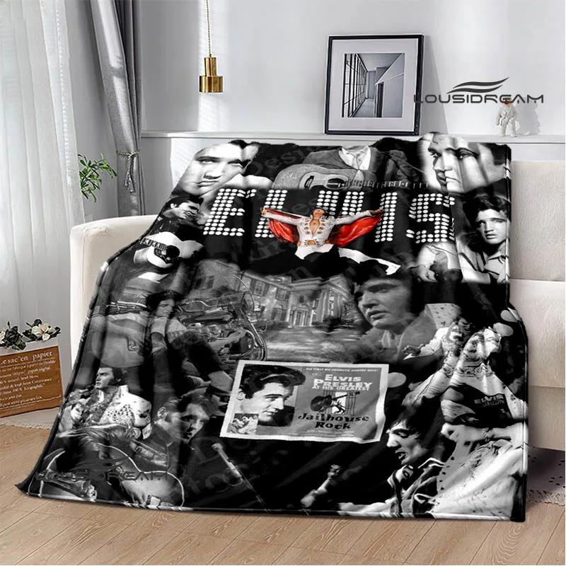 E-Elvis-Presley Retro print deken dekens voor bedden Picknickdekens Flensdeken Zachte en comfortabele deken verjaardagscadeau
