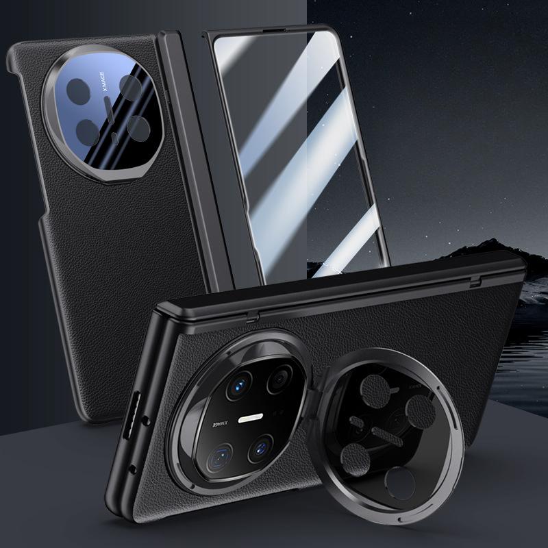 

Подходит для чехла для мобильного телефона Huawei MateX6, складной кронштейн для объектива, шарнир центрального вала, пружина, противоударный, простой кожаный чехол для бизнеса для мужчин Huawei Mate X6