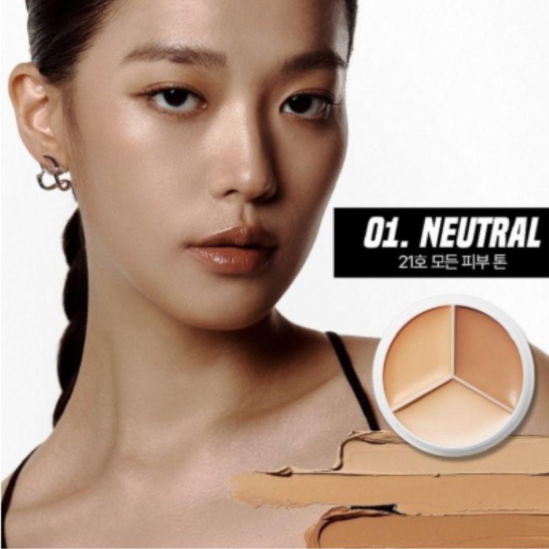 TFIT High Coverage Flawless Concealer K-Beauty Cover Up Pro Multi-Shade Correction Base