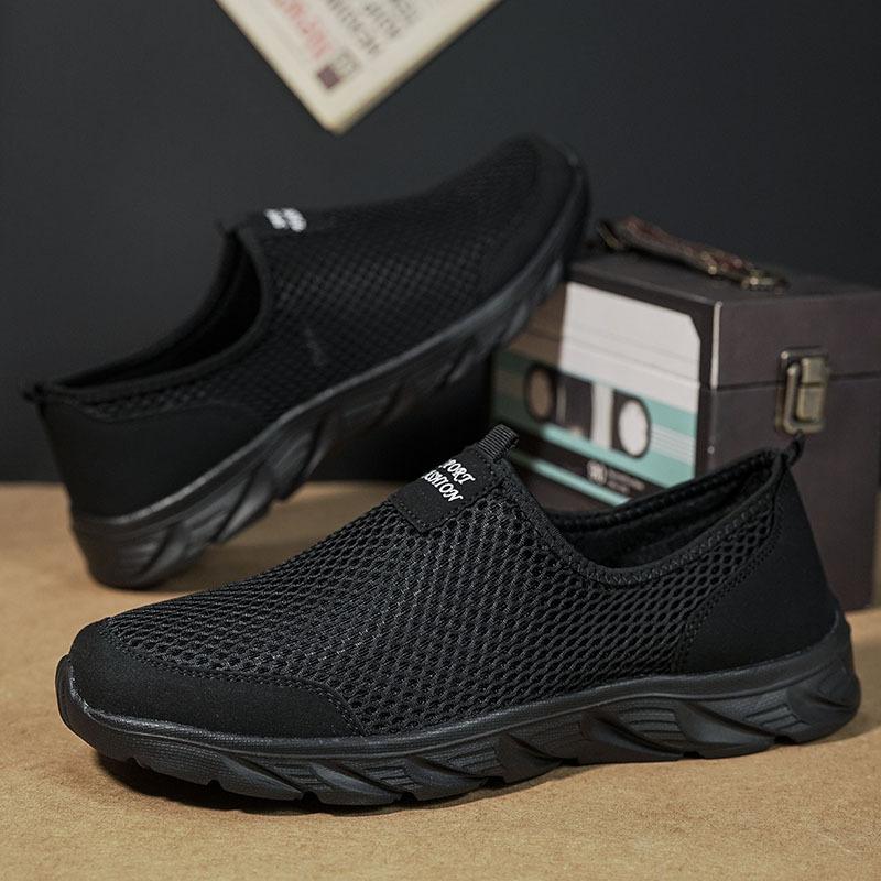 

Летние сетчатые мужские полутапочки повседневные дышащие повседневные туфли большого размера с мягкой полой подошвой трендовые мужские прогулочные туфли 39