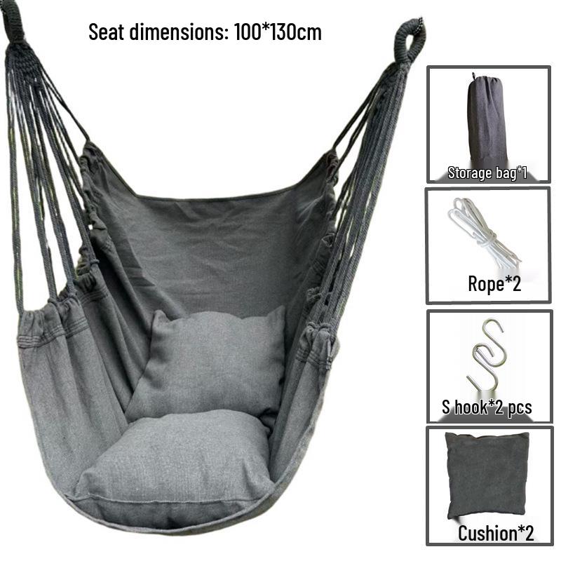 College Dorm Hanging Chair, Hammock & Rocking Basket for Indoors/Outdoors