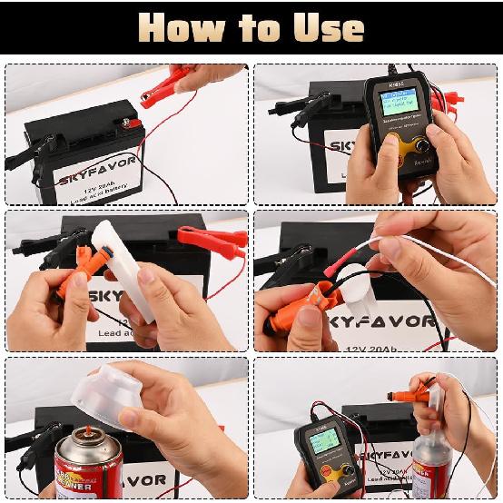 Universal Fuel Injector Tester and Cleaner Tool, DIY Cleaning Tool Kit for PWM, Adjustable Pulse Width Freq & Count, Two Injectors Test