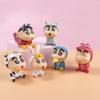 Set of 6 Crayon Shin-chan Figures, Car Ornaments, Home Decor, Figure Model Decorations, Crayon Shin-chan Figures, Doll Models, Anime Ornaments, Deskto