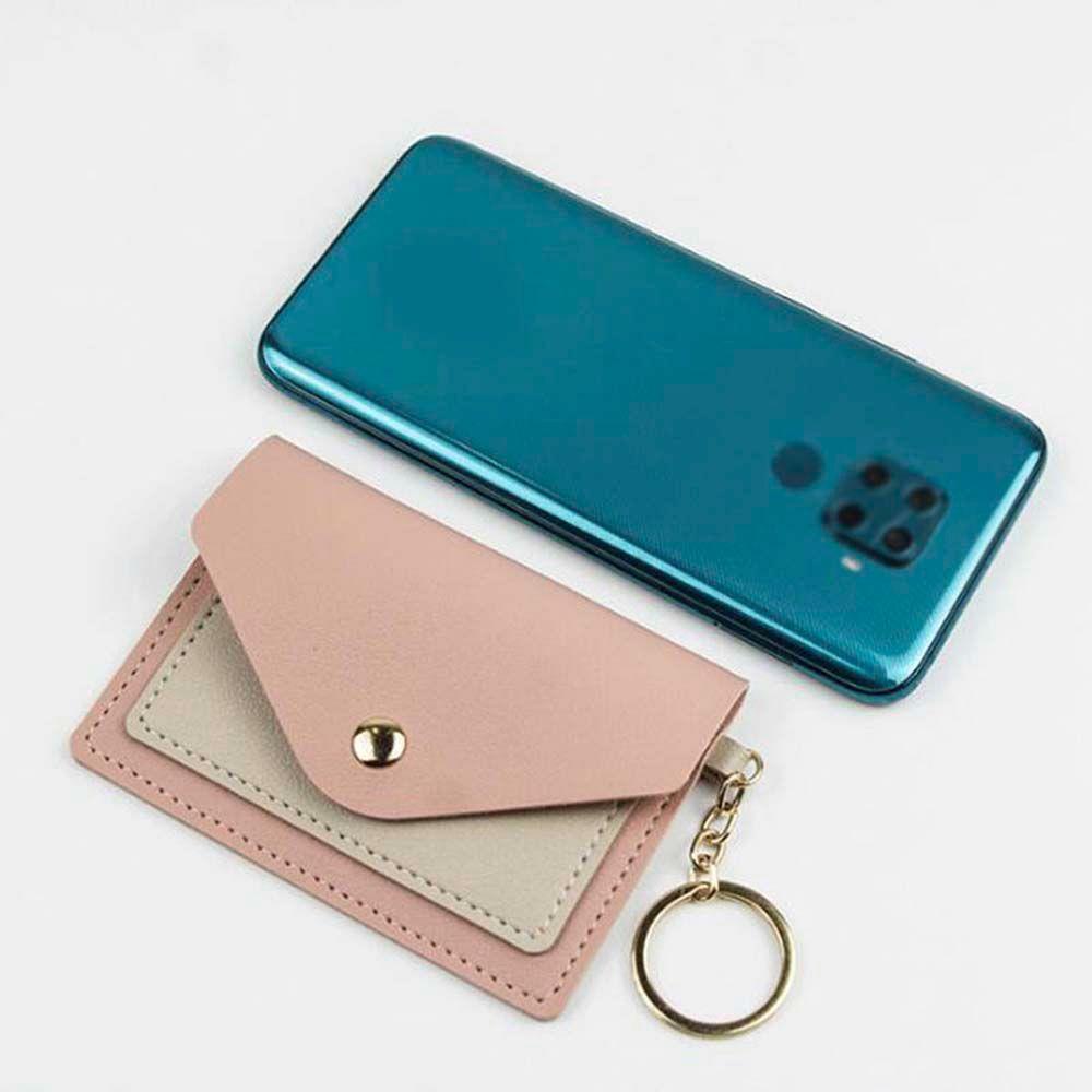 Cover With Keychain Coin Pocket Coin Purse Korean Style Card Holder ID Card Holders Slim Wallet