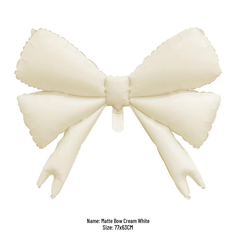 Korean-Style Macaron Color Bow Balloons for Baby Birthday Party Decor