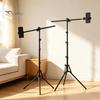 Hairdressing Training Wig Stand 0.5/1.6M Mannequin Head Stand, Height Adjustable Display Tripod for Cosmetology, Training, Styling Hair Perming