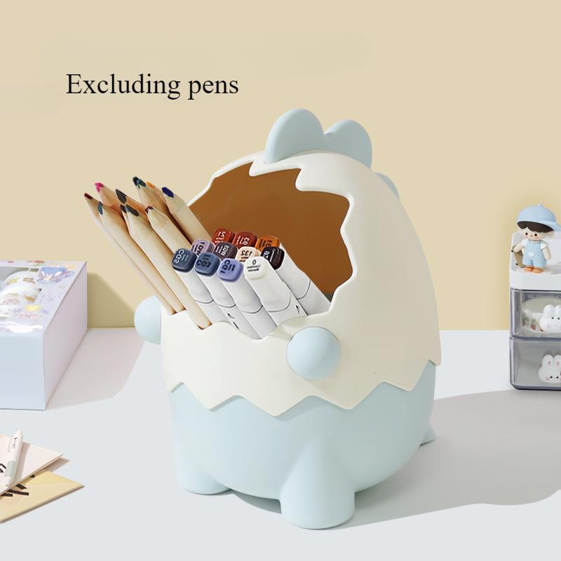 Creative Cartoon Dinosaur Egg Storage Box Ins High Beauty Cute Tripod Home Desktop Multifunctional Storage Box Pen Holder