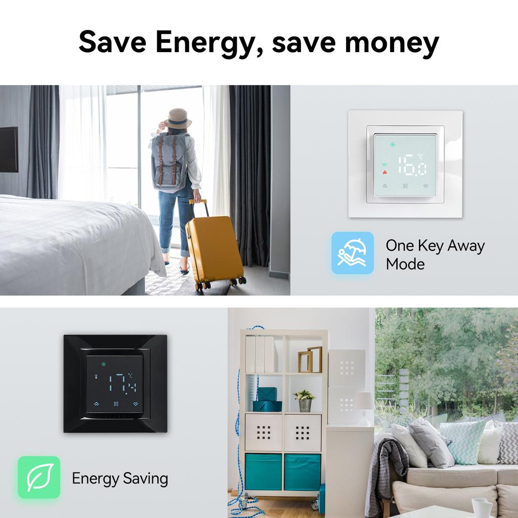 MINCO HEAT Smart WIFI MK08 Thermostat Remote Temperature Controller 3A 16A for Water/Electric Floor/Gas Boiler 1PC7