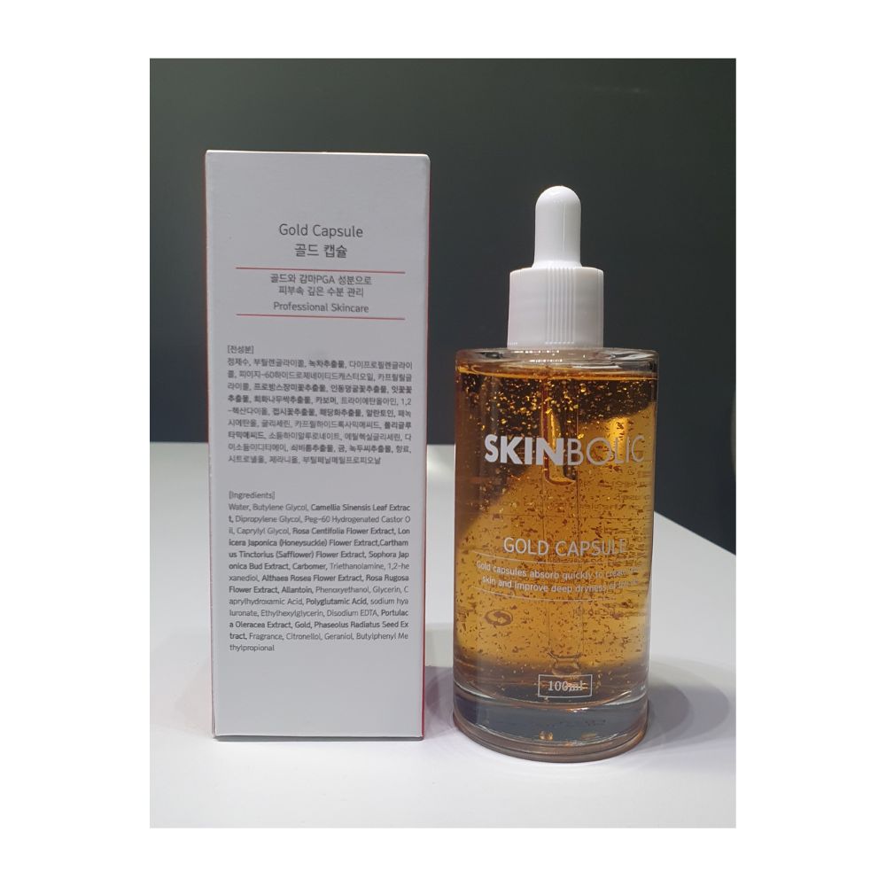 Skinbolic Gold Capsule 100ml - Professional Aesthetic Hydrating Essence Serum with 24K Gold