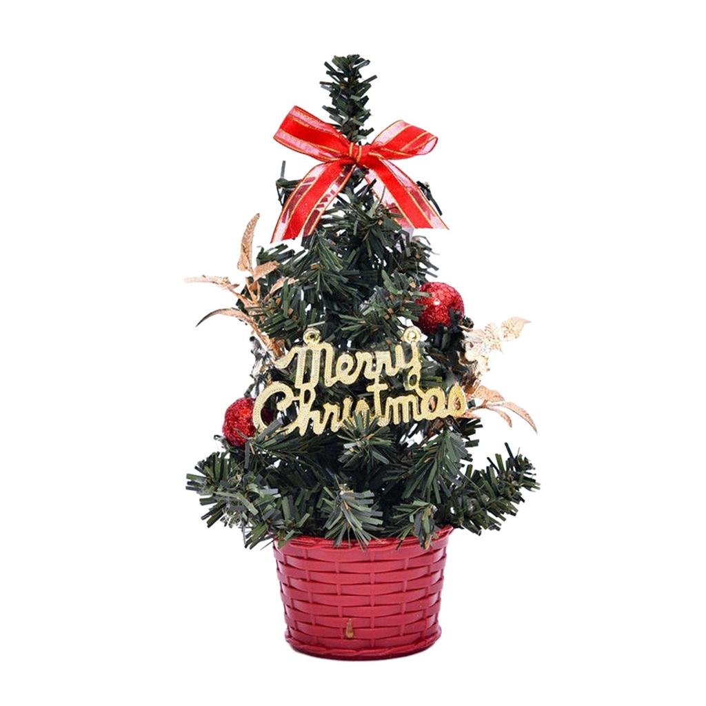 Small Christmas Tree 20cm DIY Collectible Xmas Gift Artificial Green Tree for