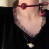 Sex underwear new retro lace rose collarbone chain strap neck chain bracelet neck thin necklace accessories
