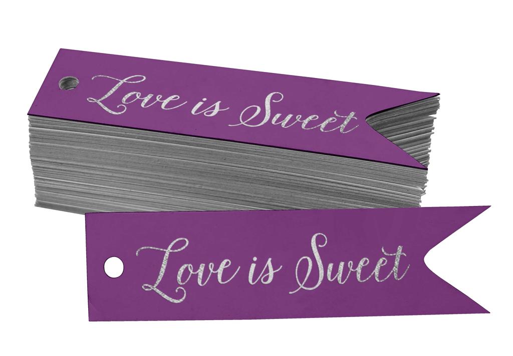 Inkdotpot Gold Foil Paper Hang Tags Love Is Sweet Wedding Favor Tags 100