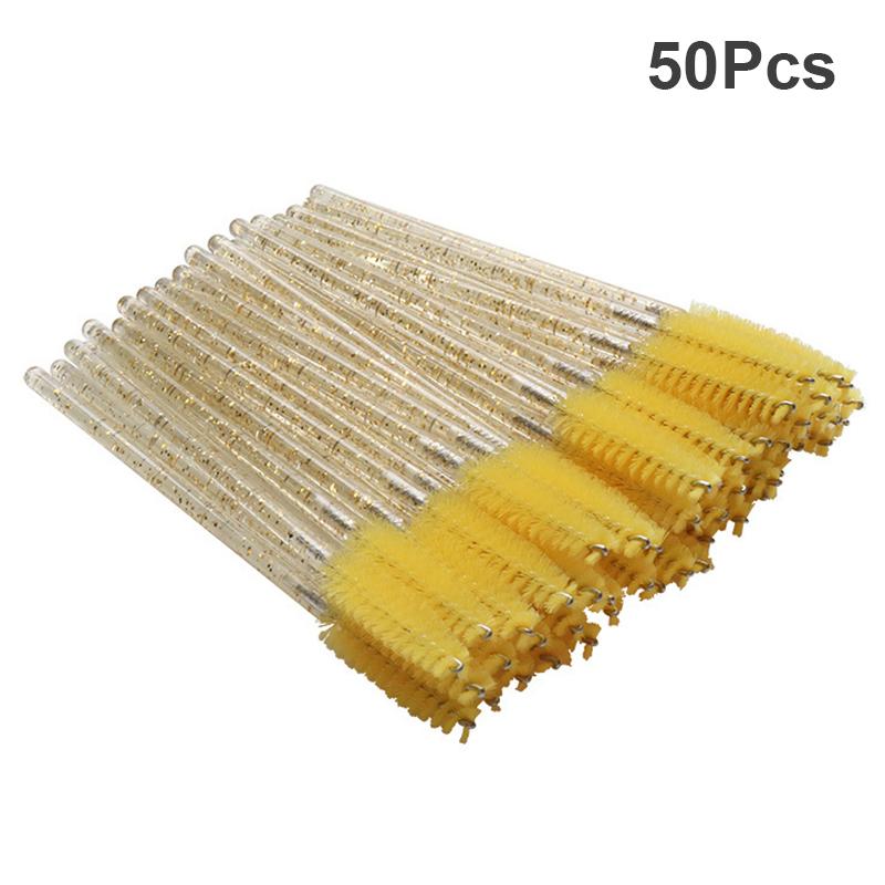 50Pcs Crystal Disposable Makeup Lip Brush Soft Lipstick Mascara Wands Applicators Eyelash Cleaner Cleaning Cosmetic Make Up Tool