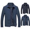 Lapel Long Sleeves Pockets Zipper Placket Men Coat Spring Autumn Casual Tin Type Slim Fit Jacket Coat