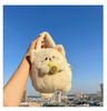 Japanese Cute Avocado Rabbit Plush Handbag - Soft Crossbody Bag for Girls
