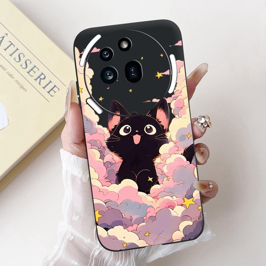 Beautiful Floral Painting Phone Case For Nothing Phone (3a) Pro Black Silicone Soft Cover For Nothing Phone3a 3a Pro Bumpers
