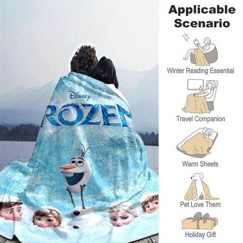 1 stuks, Disney Frozen Olaf Sneeuwman Dekentje Cadeau voor Huis Decoratief Plaid Bankhoes Beddengoed Reizen Kamperen Auto Strand Kantoor Dutje