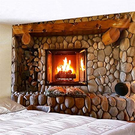 Tapestry fireplace wall of the house 75x100