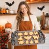 12 Pieces Halloween Cookie Cutters Set Stainless Steel Pumpkin Ghost Witch Hat Bat Spider Owl Coffin Crown Shape Baking Tools