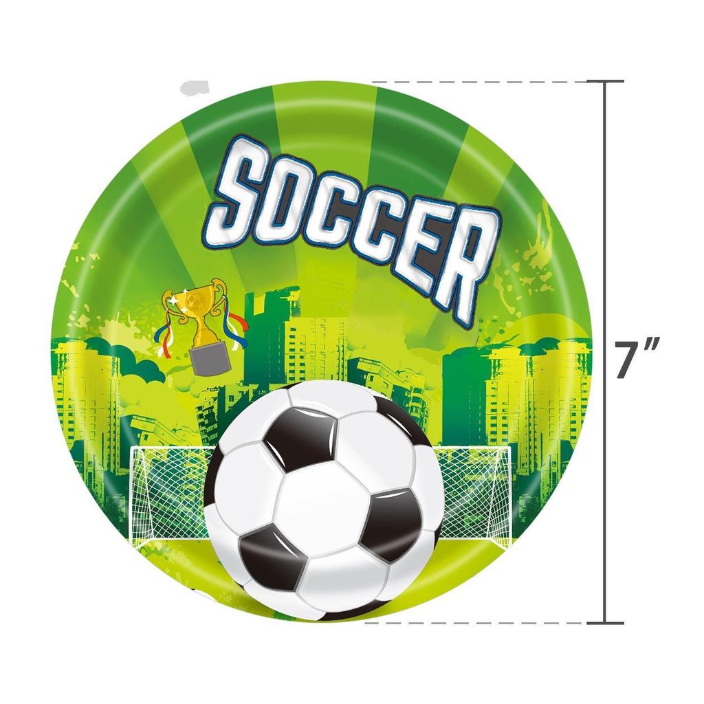Dekoration mit Fußball-Thema Party Einweg-Geschirrset, Dekorationszubehör für Kindergeburtstagsparty