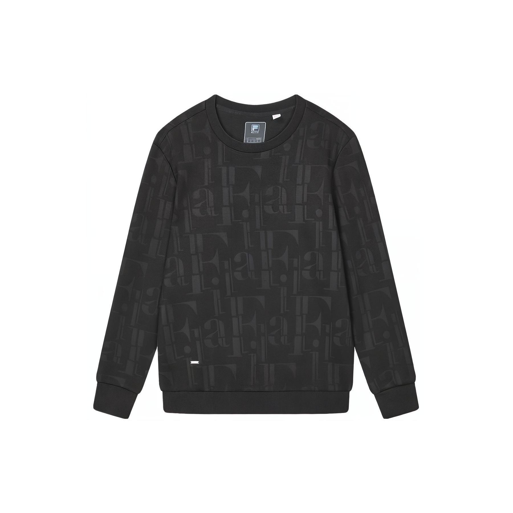 

Fila All Over Print Casual Pullover Sweatshirt Men Sweatshirt Black F11M412203F-BK S