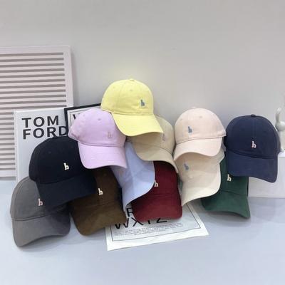 Baseball Cap, Hand-sewn Hardware H Letter Soft Top Cotton Cloth, Thin Sunshade, Sunscreen Cap, Women's Model
