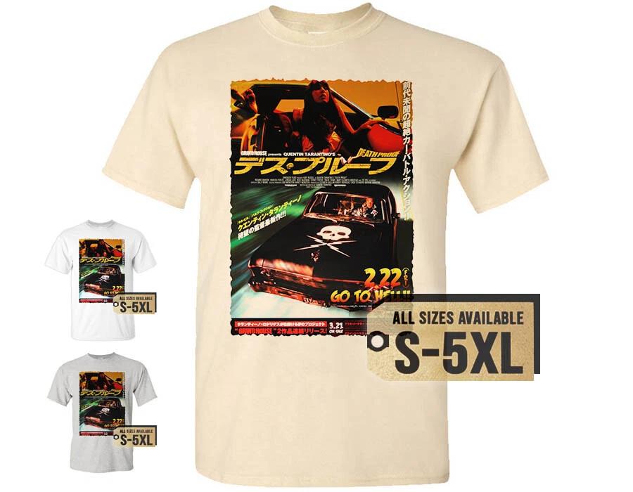 Grindhouse Death Proof V14 ФУТБОЛКА Постер к фильму Белый Натуральный Винтажный размер S-5XL M