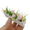 Miniature Raised Garden Bed Figurine Mini Flower Fence Planter Box Model 1/12 Scale Dollhouse Fairy Garden Decoration Accessories