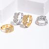 Stainless Steel Zircon Heart Earrings For Women Trending Gold Color Plated Hoop Earrings Jewelry Gifts