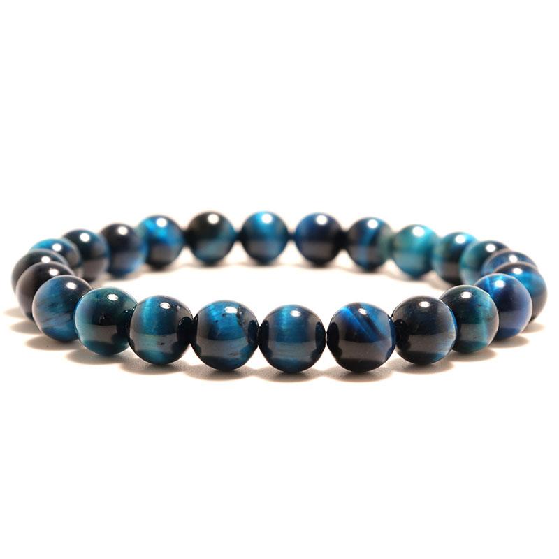 100% Real Natural Tiger Eyes Bracelet Men Women 6/8/10/12mm Grade A Smooth Beads Stone Braslet Yoga Meditation Braclet For Him