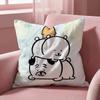 Cute J-Jokes Bear Cushion Cover Multi-Scene Pillow Cover for Home & Car - Reversible, Soft & Durable for Daily Use
