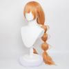 Cosplay Wig Nijisanji Virtual VTuber Kumo no Ko Anime Wig Female Anime Game Role-Play Wig Orange Synthetic Wig with Bangs